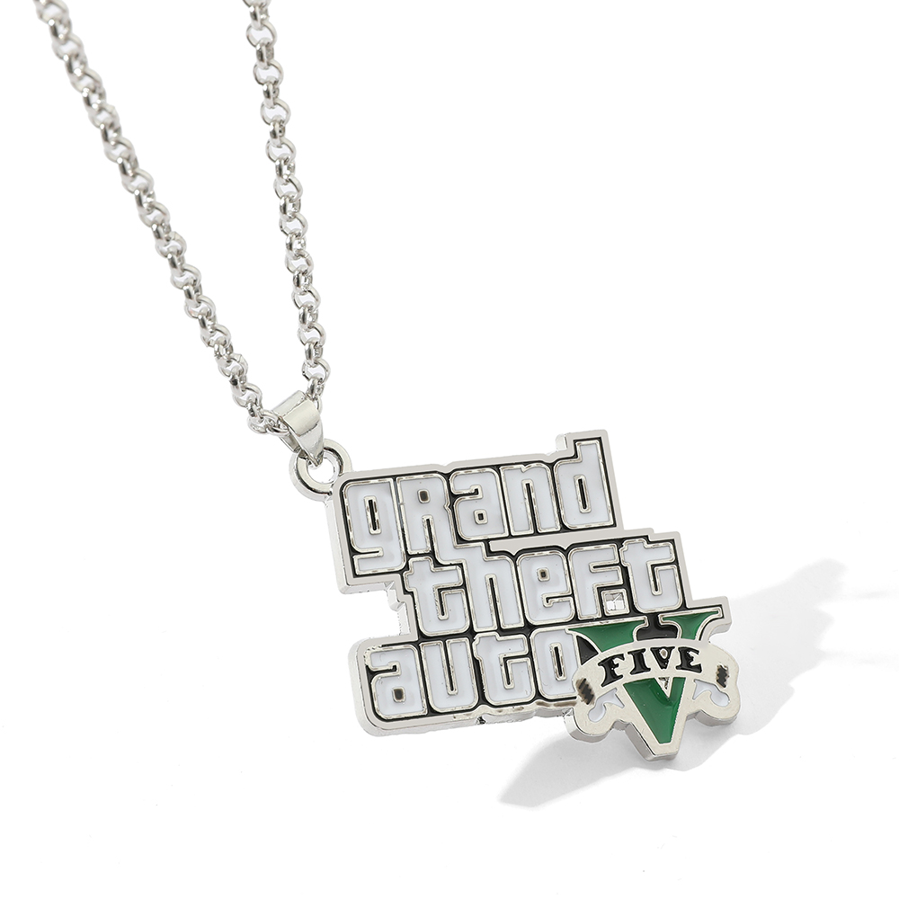 Car Accessories Toy - Creative Metal Car Letter Necklace Cartoon