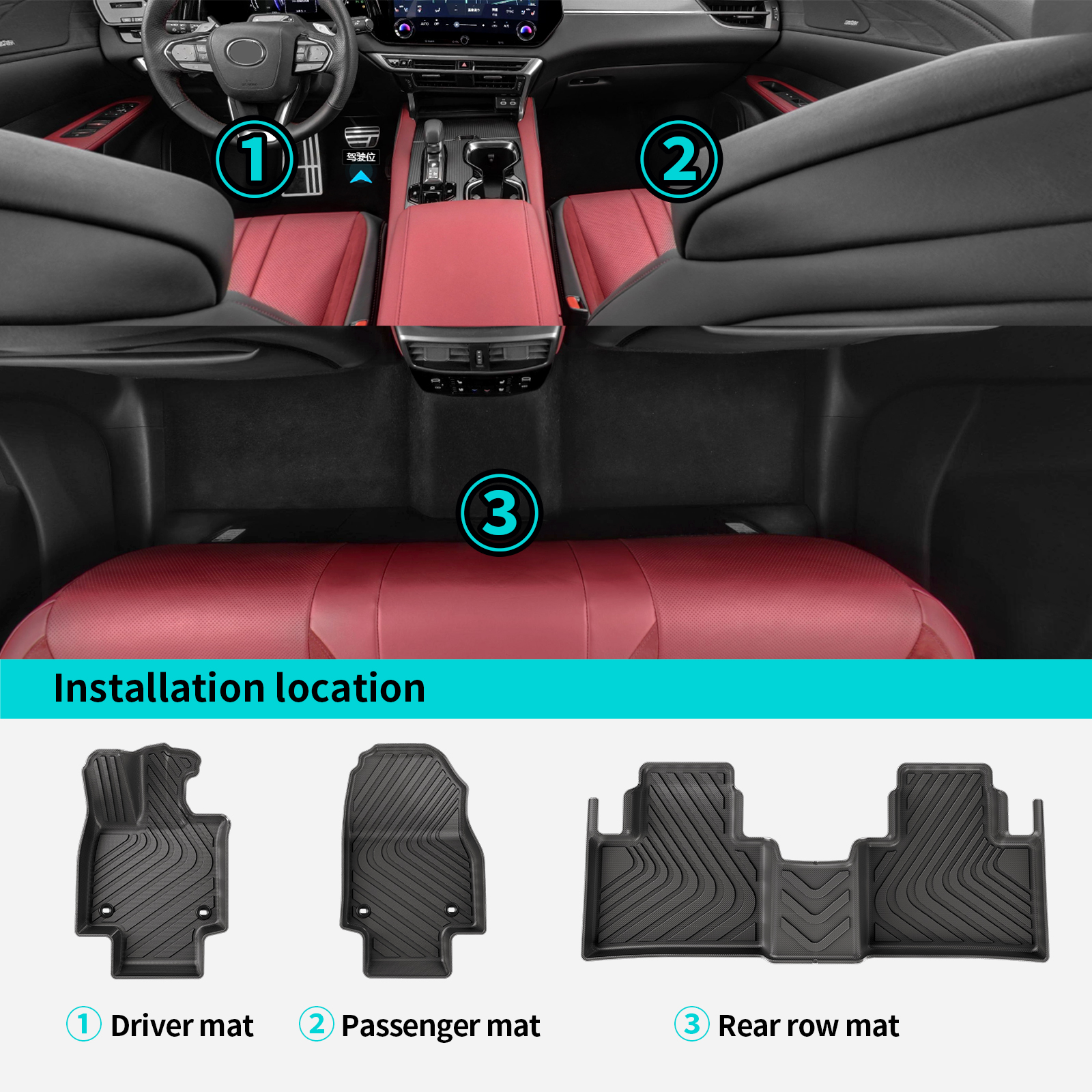 for Lexus RX 2023 2024 TPE 3D  - Car Floor Mat Rubber のレビューと価格