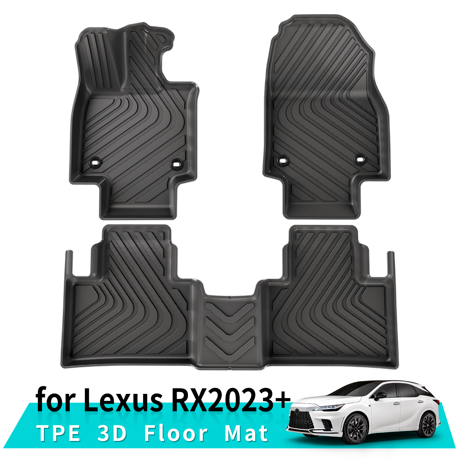for Lexus RX 2023 2024 TPE 3D  - Car Floor Mat Rubber のレビューと価格