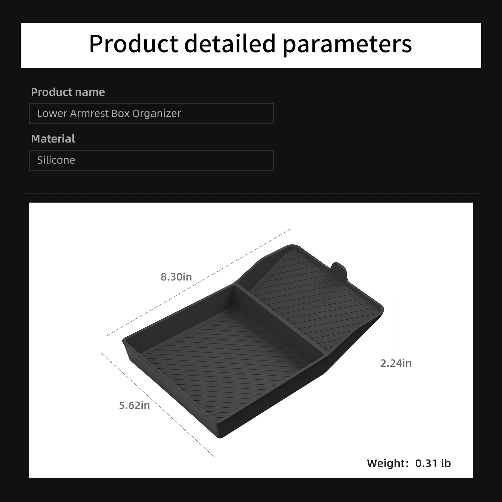Lower Tray for Tesla Model Y S - Car Accessories List のレビューと価格