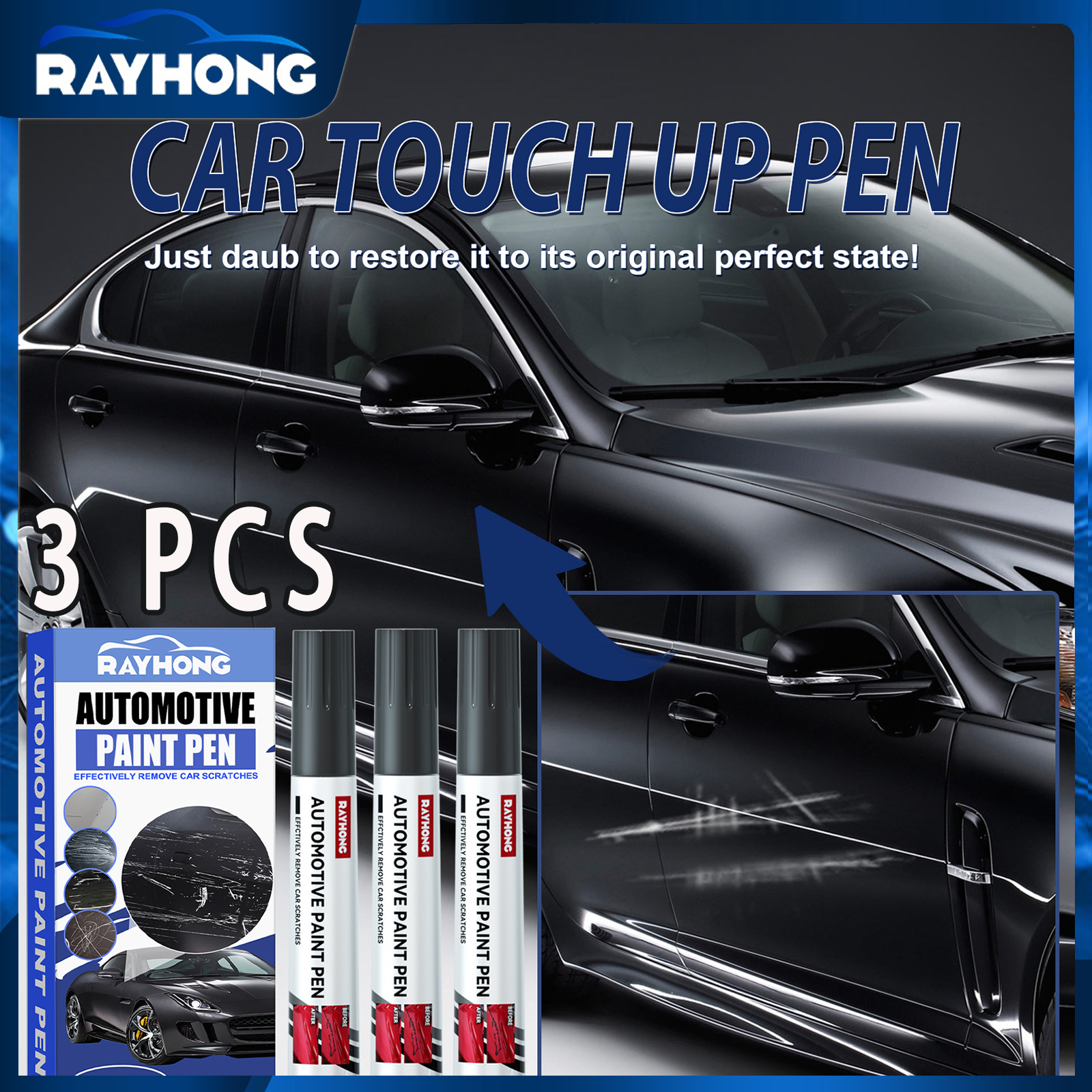Automotive Touch Up Paint Blac - Car Scratch Remover Pen のレビューと価格