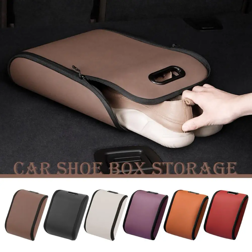 Car Shoe Storage Box PVC Leath - Car Trunk Organizer のレビューと価格