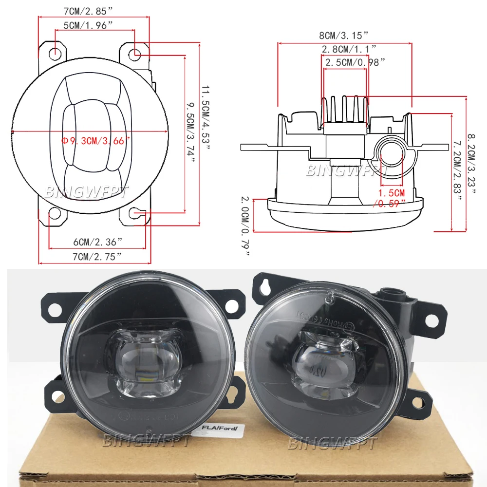 Car Led Lens Fog Lamp Assembly - Car Accessories Uae のレビューと価格