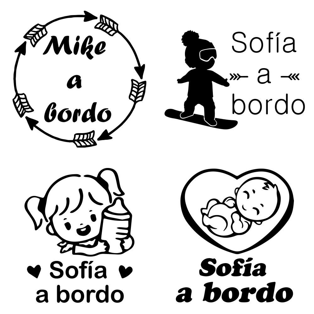 1pc Vinyl baby a bordo colorfu - Car Accessories Toy のレビューと価格
