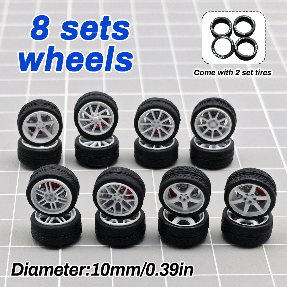 1/64 Model Car Wheels Tires 8  - Car Accessories Toy のレビューと価格