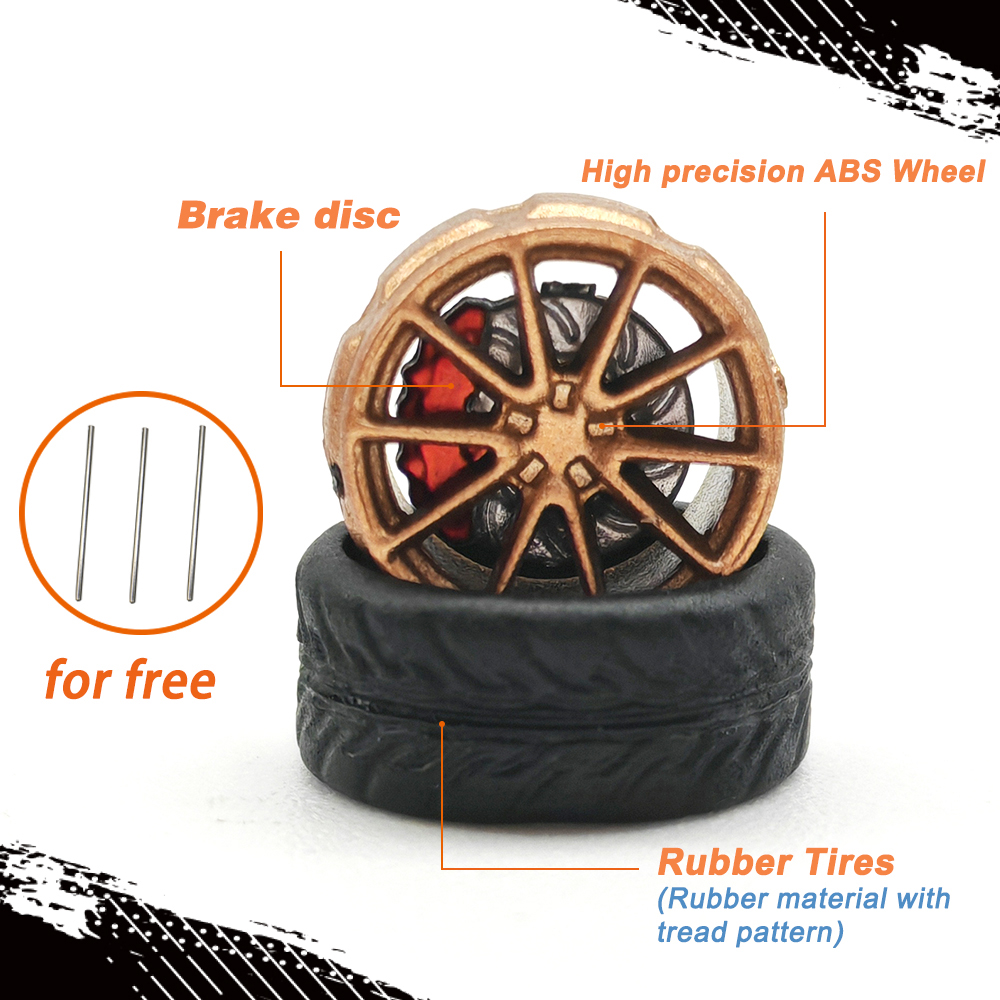 1/64 Model Car Wheels Tires 8  - Car Accessories Toy のレビューと価格
