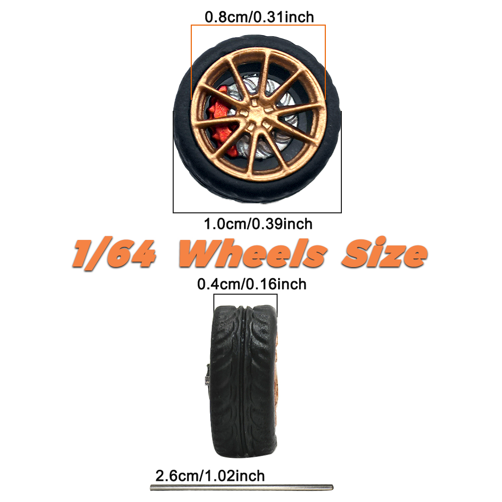 1/64 Model Car Wheels Tires 8  - Car Accessories Toy のレビューと価格