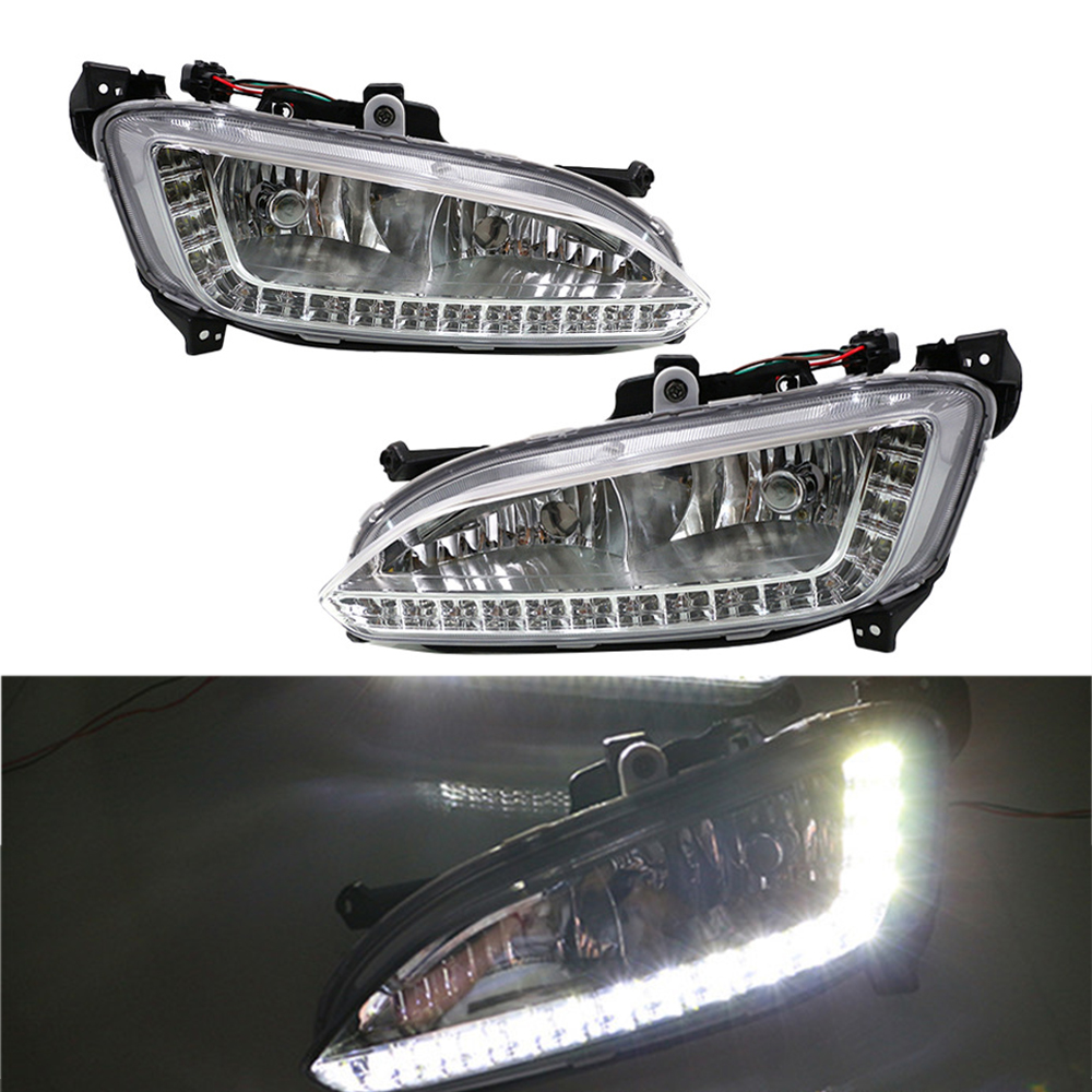 Automobile Headlamp LED DRL Fo - Car Accessories Xmas のレビューと価格